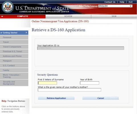 Lưu Ý Khi Đặt Lịch Phỏng Vấn Visa Mỹ: Khớp Mã Vạch DS-160