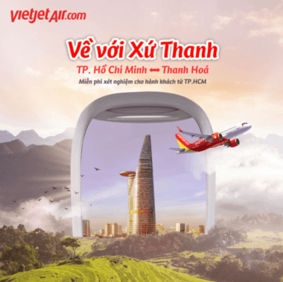 Vé máy bay Thanh Hóa đi TP.HCM tháng 5/2025 giá từ 490.000đ